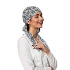 The Headscarves Women’s Cotton Printed Pre-Tied Headscarf for Chemo Hair Loss – Stylish Chemo Headwear, Soft Cotton Hijab Wrap, Bamboo Turban Scarf, Breathable Cancer Head Cover Free Size