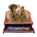 CrazyInk Beautiful Hand Made Pooja Mandir/Wooden Wall Mounted Hanging Temple for Home/Office/Factory/Festivals/Gifting Purpose (D5)