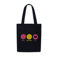 DOODLE Unisex Eco-Friendly Reusable Cotton Canvas Tote Bag | Inner & Outer Zip Pockets | Ideal for Travel, Shopping, College & Office Use | Three Essentials