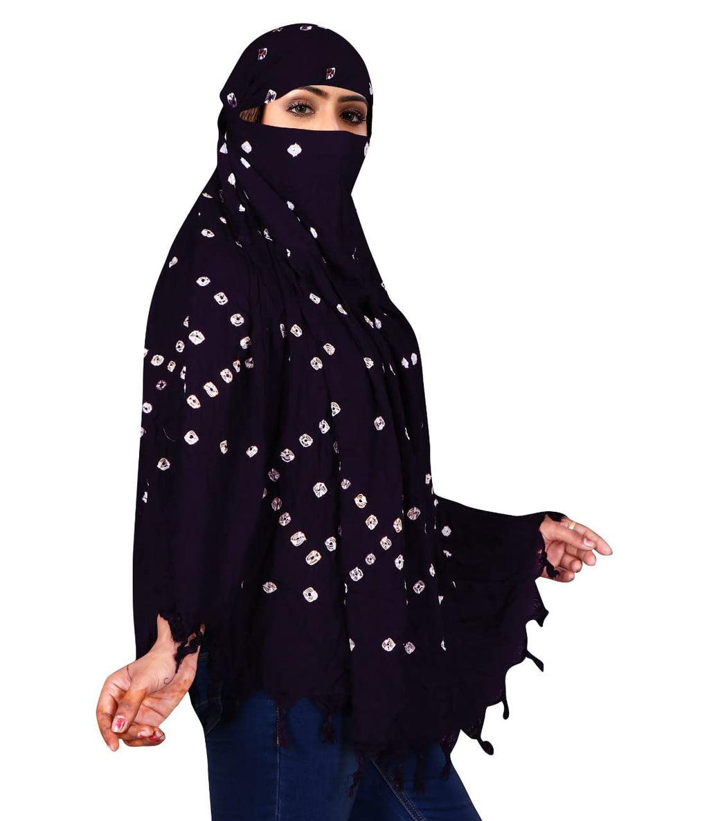 KITDAO Cotton Long Scarf Cum Mask scarves Usable for vehicle Driver White Printed Design Universal Size For Girl,Women Breathable Sun Protection Light Weight Cotton Fancy Scarf (5)