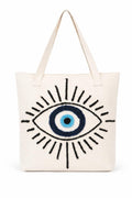 ABSTRACT INDIA Handcrafted Shoulder Tote Bag with Zipper Closure | Cotton Canvas Breathable fabric | Travel, Office, College & Daily Use Tote Bag for Women