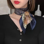 Wirkqeez Silk Head Scarf for Women – Luxury Satin Silk Hair Scarf, Soft Bandana Wrap for Sleeping, Hair Protection & Styling (Multicolor_02)
