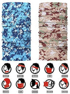 KETKAR Sun UV Protection Face Cover Scarf Mask Neck Gaiter Breathable Windproof Bandana_Free Size(Pack Of 09)
