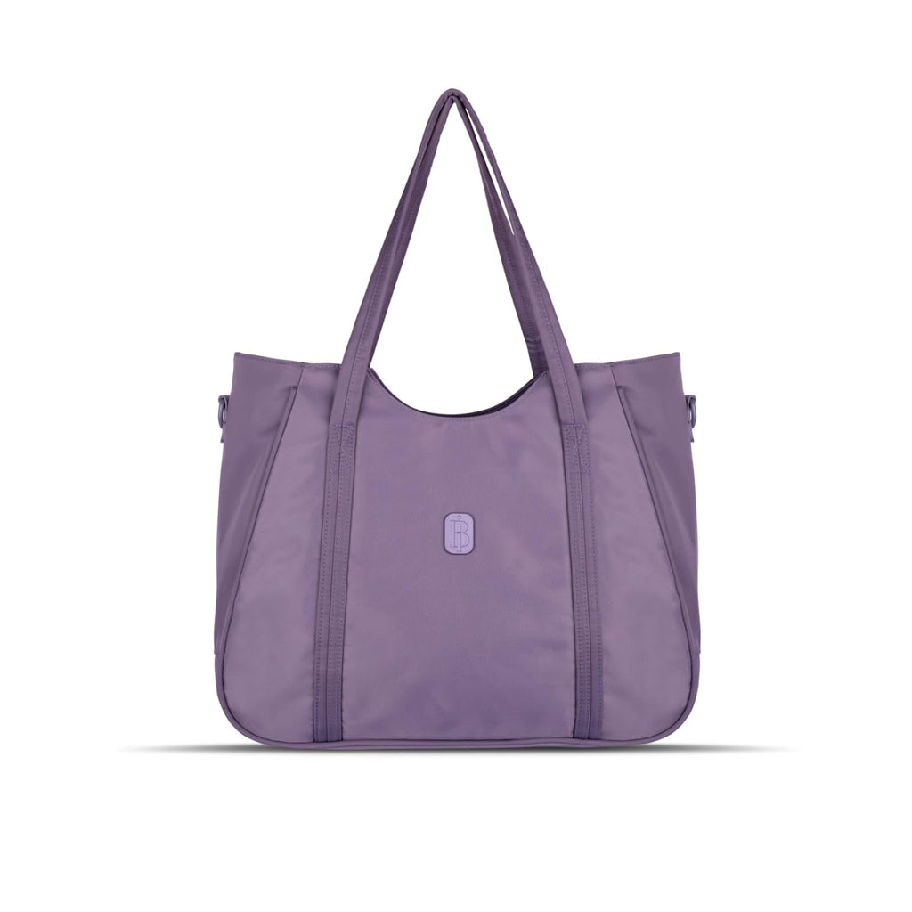 Women’s Tote Bag with Zipper & Adjustable Shoulder Strap – Lightweight Large Handbag for Work, Travel & Daily Use (PURPLE)