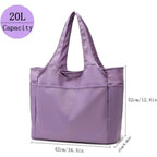 Voroly Tote Bag Women Casual Handbag Shoulder Bag Purses with Zipper and Pockets for Work School Gym Travel Shopping (PURPLE)