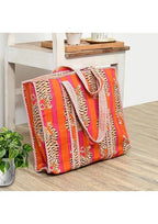 Yda fashion Quilted Cotton Tote Bag for Women & Men, 3 Layer Shopping Bag, Printed Reusable Grocery Tote, Lightweight Multipurpose Shoulder Handbag for Daily Use