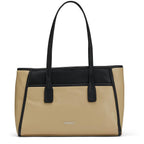 Fargo Urbane Ivory Tote Bag for Women | Large Vegan Leather Handbag with 16-Inch Laptop Compartment, RFID Pockets, Zip Closure | Stylish Office, Travel Tote | Made in India (Beige)
