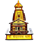 DARIDRA BHANJAN Kedarnath Temple in Wood 3D Big Size (Brown, 15 cm x 10 x 16 cm Best Wooden Quality)
