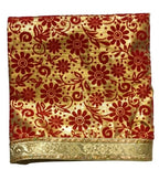 Lakshmi Maa Collection Shirdi Shri Sai's Beautiful dress Shawl/Duppata Pheta Poshak/Dress Set in printed work Cloth red (3 pec.)