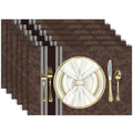 Furnishya Dining Table Mats Set of 6- Elegant & Machine Washable Dining Table Mats 6 Pieces - Decorative Accessories for Daily Use Kafalo