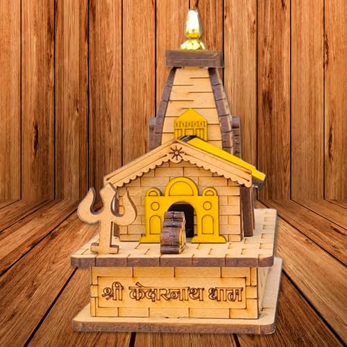 A&S Ventures Small Shree Kedarnath Model Miniature Replica-Kedarnath Temple/Mandir Structure with Double Sided Tape for Home Decoration