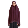 ICW Women Stretchable Jersey Jilbab Cum Prayer Khimar Hijab (Free Size) 42 Inch (Maroon) For Female
