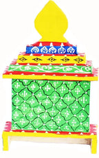 RealCraft; INSPIRING LIFES Lord Jagannath Temple Miniature,Mandir,for Home Decor, Corporate House, Study Room, Puri dhaam Wooden Temple Miniature 20 X 18 X 8 Cm