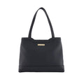 Caprese Kai Tote Large Shoulder Bag for Women | Solid Pattern | Faux Leather | Zipper Closure | Spacious Office & Travel Tote | Stylish Work Bag | Elegant Handbag for Daily Use (Black)