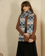 Ravaiyaa - Attitude is everything Women Woolen Ikat Design Casual Warm Winter Wear Muffler Scarf Stole 72x14 Inch (Blue & Multi Color)