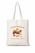 THE UMBRELLA STORE Starshollow Tote Bag Gilmore Girls merch Cotton Hand bag with Zipper for Shopping, Office & Daily Use Spacious & Eco-Friendly