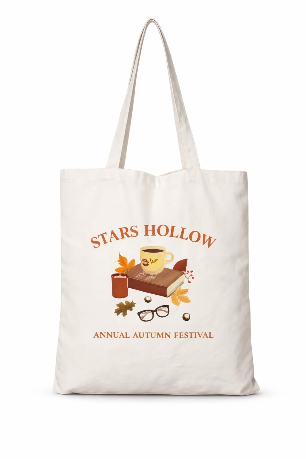 THE UMBRELLA STORE Starshollow Tote Bag Gilmore Girls merch Cotton Hand bag with Zipper for Shopping, Office & Daily Use Spacious & Eco-Friendly