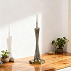 Gabani fashion Canton Tower Scale Model,Office Table showpiece, China World Landmark Figurine, Souvenir Architecture (Bronze Color)