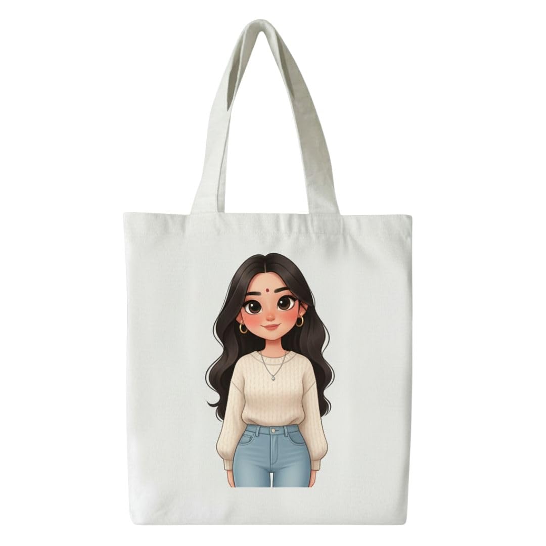 F2P Feel To Print Custom Tote Bag | Personalized Cotton Canvas Tote | Eco-Friendly Reusable Shopping, Travel & Gift Bag with Custom Name, Logo or Design