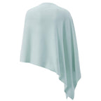Women Ponchos Sweater Versatile Lightweight Solid Knitted Shawl Wrap Scarf Cape Accessories for Womens Light Blue
