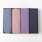 4 PCS Muslim Women Soft Premium Solid Chiffon Hijab Scarves Shawl Long Scarf Wrap Scarves with Gift Box (Mixcolor A)