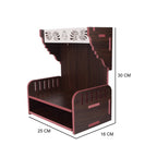 nexat MDF Wooden Temple with Doors | Decorative Pooja Mandir for Living Room & Worship Place (579)