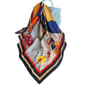 CrossKulture Printed Poly Silken feel Scarf Stole for Women | Stylish, Soft, & Lightweight | Satin Feel Neck, Hair & Head Scarf for Women | Square Silk Stole for Handbag (Colour78)