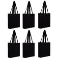 CrownLit Large Cotton Tote Bag, 40 x 37.5 cm, Durable, Carry up to 15-20 kg, Multiple Uses, Eco-Friendly Material, 300GSM Thick Fabric Quality, Set of 6