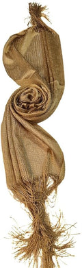 Zen Women's Fashionable Shiny Netted Scarf (Gold)