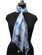 DESI BUTIK Alluring Muslin Tie-Dye Printed Dark Blue Everyday Light-weight Scarves/Stoles for Women SCARF101