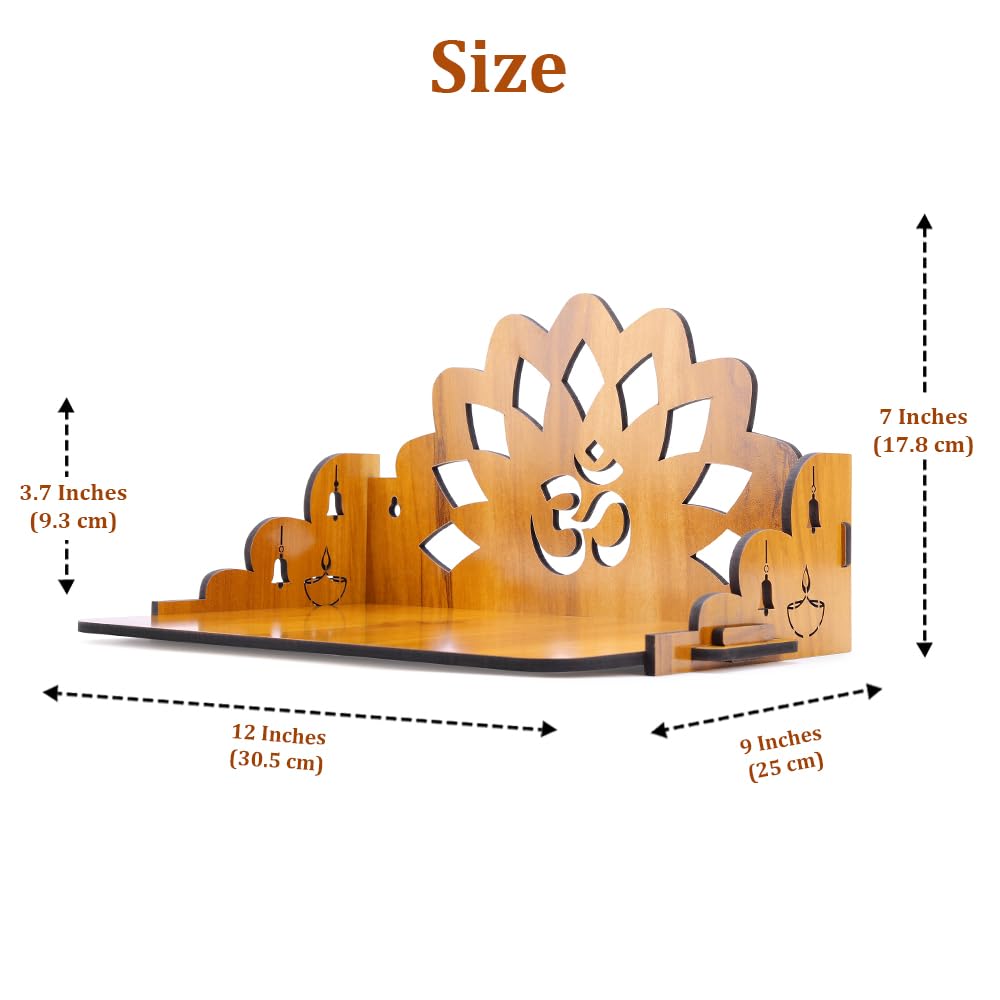Sehaz Artworks Pooja Mandir for Home Big Size | Puja Mandir for Home Wall Mounted | Wooden Temple | Pooja Stand