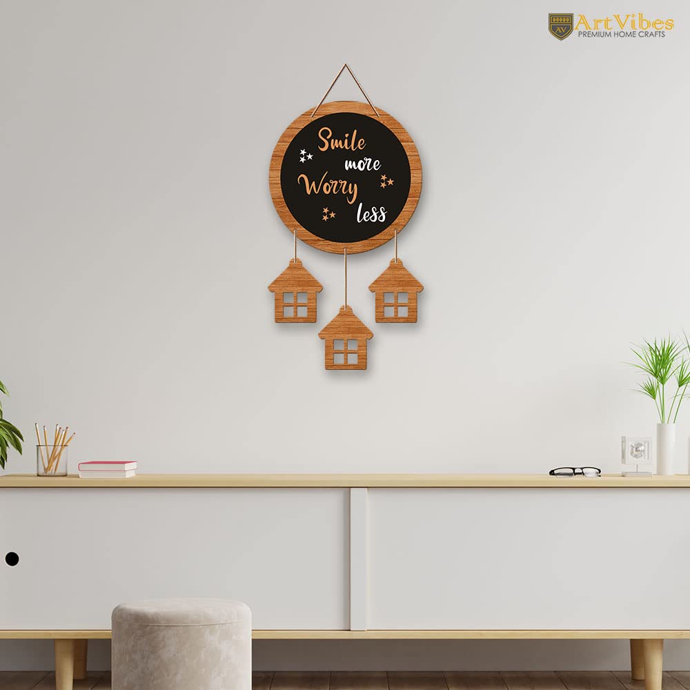 Artvibes Motivational Quotes Wooden Wall Hanger for Home Decor | Quotes Decor Item | Motivational Wall Decor | Wall Poster | Graphic Art | Gift Items | Office Wall Decoration Items (WH_7208N)