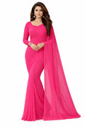 Pink Cotton Saree for Women | Soft Breathable Pure Cotton Saree with Blouse Piece | Lightweight Daily Wear, Office Wear & Casual Ethnic Saree | Summer Friendly Traditional Indian Saree (Pink Saree)