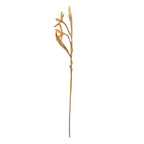 KALARAMBH Brass Leafy Metal Branch with Flower for Home Living Room Table Decor Showpiece Gift Items Collectible Handicraft Art, Yellow, 2.4 x 2.5 x 17.5 Inch (L x W x H)