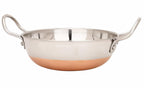 ODAR Copper Bottom Stainless Steel Kadai | Induction & Gas Stove Compatible Cookware | Mirror Finish Deep Fry Pan with Dual Handles | Durable & Rust-Resistant (2.5 Liter)