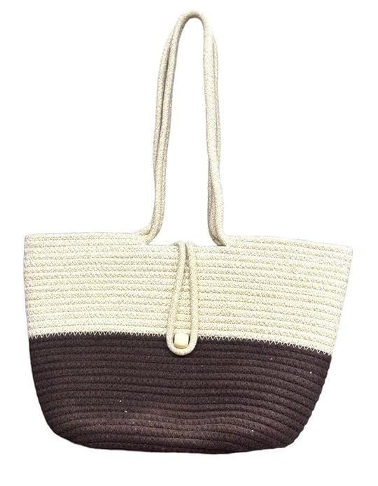 BEAUTIFUL HOMMIES Attractive Hand Bag |large Tote Bag |Summer Bag | Bucket Bag | Basket Bag | Bamboo Tote | Beach Bags for Women|Boho Bag|Handbag |Jute Bag |Handmade Bag (COFFEE STYLISH)