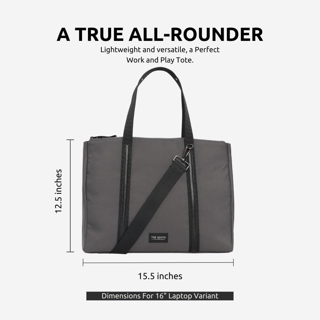 The Gusto Unisex Tote Bag (16, Slate Grey)