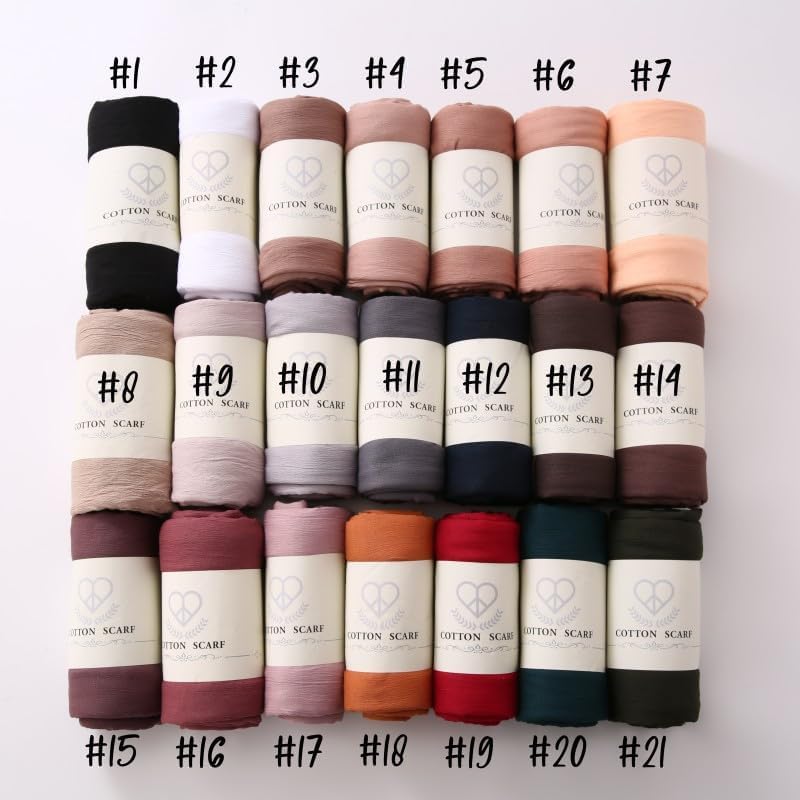 ICW Women's UV Protection Light Weight Jersey Cotton Summer Scarf Stoles Shawl head scarves for girls Dn002 (COLOUR6)