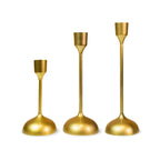 UrbanFix Metal Royal Candle Holders for Tapered Candles, (Pack of 3, Golden), Christmas Candle Holder, Tealight Holder, Best Gift for Christmas Decor, Christmas Decoration, Dining Table