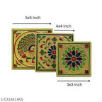 Shubhmangal Decorative Wooden Pooja Chowki for Home Temple HDP034