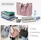 Voroly Tote Bag Women Casual Handbag Shoulder Bag Purses with Zipper and Pockets for Work School Gym Travel Shopping (PINK)