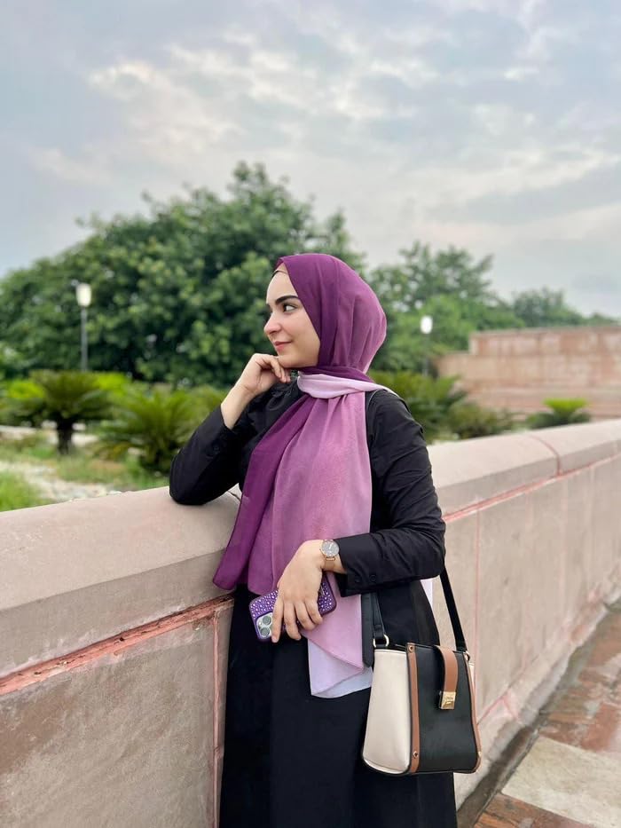 URSHIA Malaysian Georgette Ombre Hijab Scarf Dual Shade 170x70 cm
