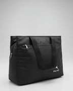 Bag-Age HB08L Large Tote Bag for Girls & Women, Handbag with Multiple Compartments, Water Resistant Shoulder Bag with Zipper & Umbrella Side Pocket for Work, Travel & Daily Use (Black)