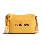 Street27 Women’s Premium Corduroy Tote Bag with Adjustable Wide Strap, Multi-Pocket Crossbody & Shoulder Handbag, Lightweight Everyday Carry with Secure Zipper Closure | (Yellow)
