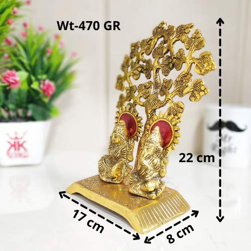 KridayKraft Metal Laxmi Ganesh Statue/Murti for Pooja Room & Home Office Décor,Laxmi Ganesha Idol for Diwali Gift,Religious Idol Showpiece Figurines Decorative & Diwali Poojan...