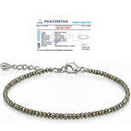 Arihant Gems & Jewels® Natural Pyrite Anklet for Women & Men | Healing Crystal Stone Anklet | Wealth, Protection & Positive Energy Bracelet | Adjustable Handmade Gemstone Jewelry.