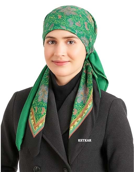 KETKAR Women’s Wool Winter Scarf | Soft & Warm Woolen Muffler | Stylish Cold Weather Wrap for Women | Pack of 1_Green