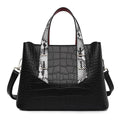 NAMCHI Luxury Leather Tote Handbag for Women Spacious, Stylish & Versatile – Perfect for Work & Travel (Black with white belt)