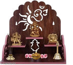 MAHAK MUSKAN ENTERPRISES-Handcrafted Wooden Home and Office Temple | Elegant Pooja Mandir | Decorative Altar for Spiritual Worship