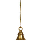 Svarup Brass Hanging Temple Bell with Chain Home Decor Wall Decor Ghanti for Pooja (Bell 4 Inch with Chain 22 Inch)
